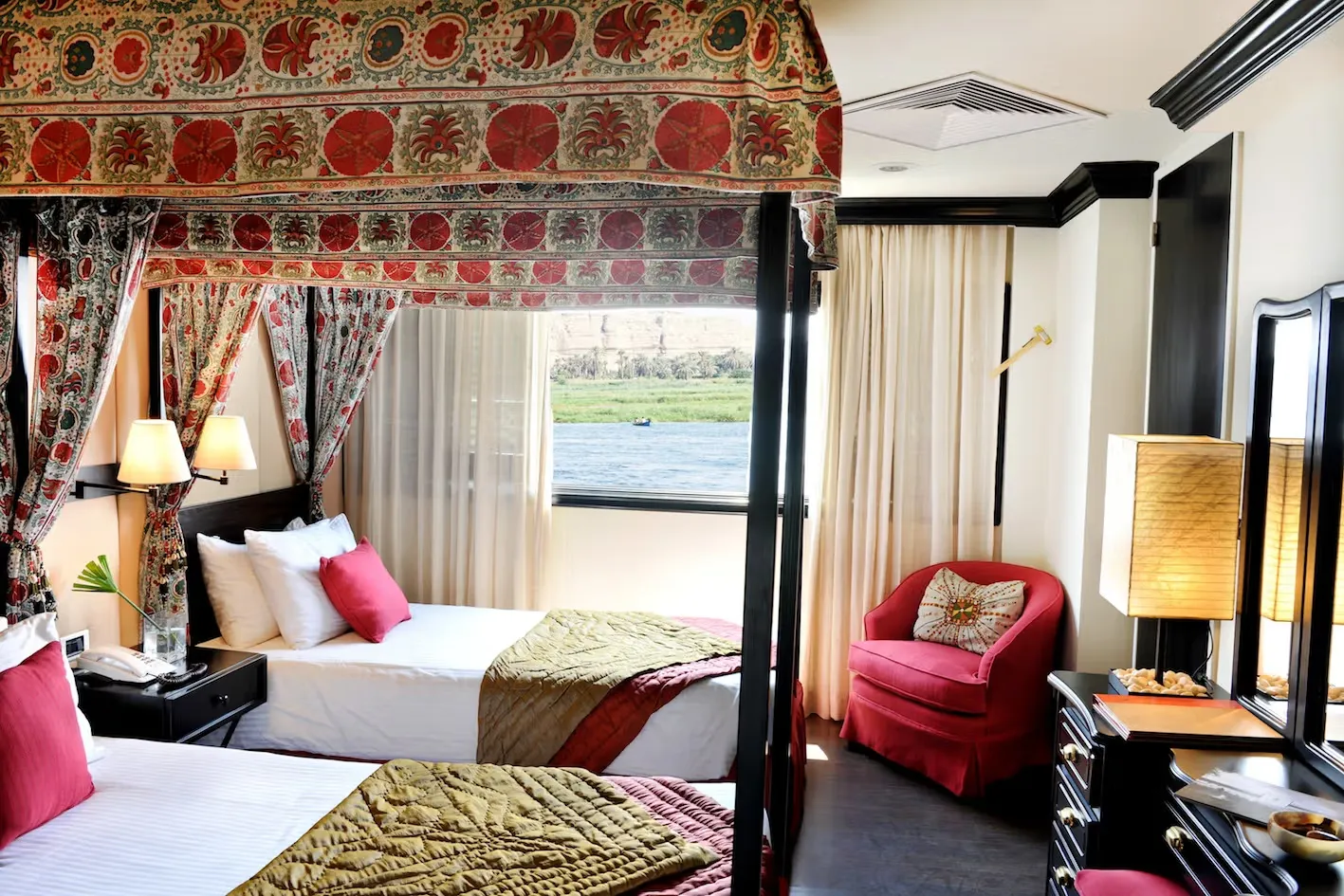 Cabin aboard the Sanctuary Sun Boat III Nile Cruise Nile cruise